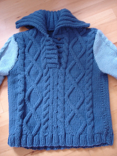 #23 Polo-Pulli mit Aranmuster