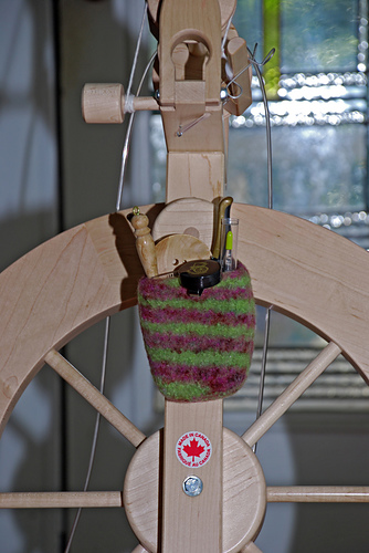 Felted Spinning Wheel Bag photo 4