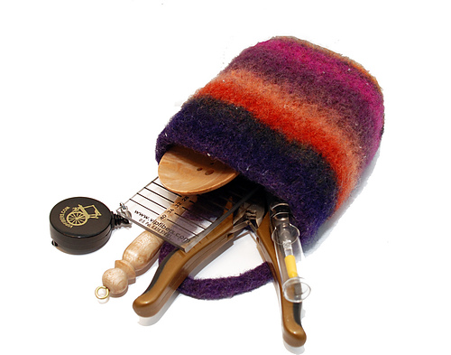 Felted Spinning Wheel Bag photo 1