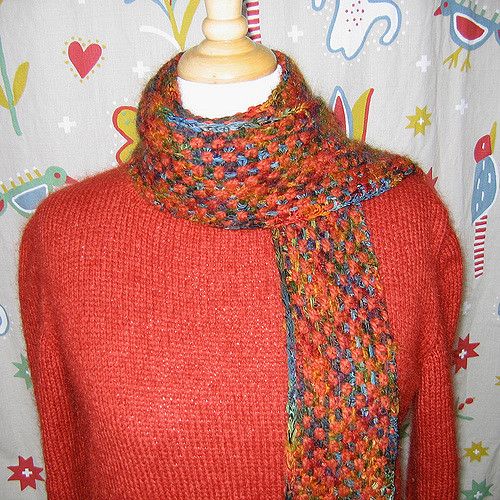 Luscious Lengthwise Linen Stitch Scarf