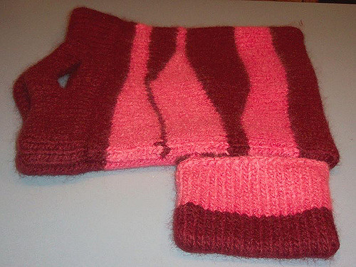 Felted Short Row Bag