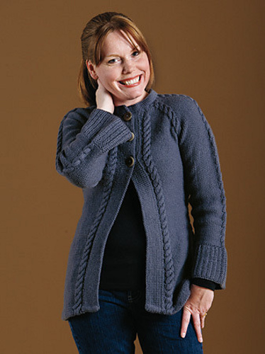 Cabled Yoke Coat