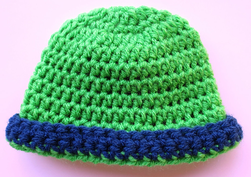 Rolled Brim Baby Hat