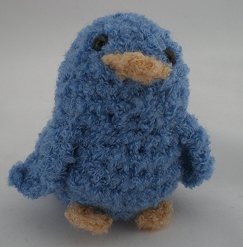 Liten amigurumi blåfugl - byraborelloFlickr
