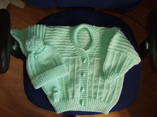 Baby Cardigan, Pants, Hat, and Shoes