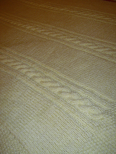 Sunshine Cabled Baby Blanket