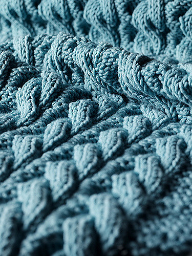 Reversible Cable Lap Throw
