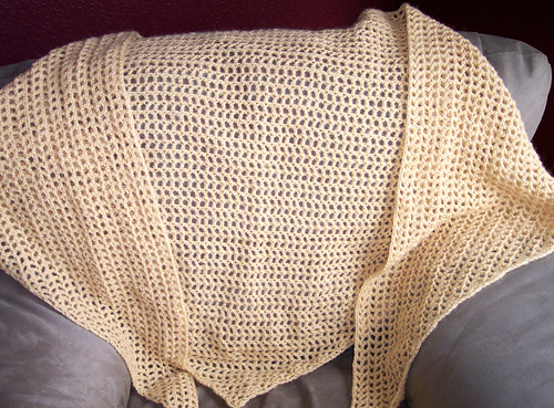 Easy Does It Triangle Crochet Shawl #649 photo 2