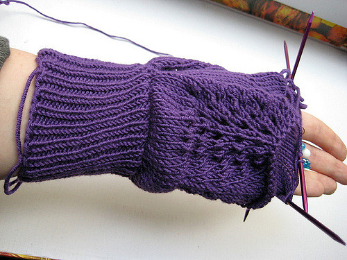 Lydia's Lacy Edged Mittens