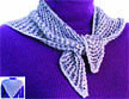 Purled Beaded Triangle Scarf