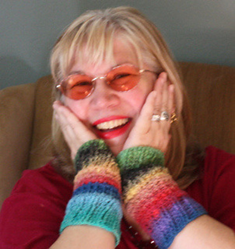 Denim Stripes Wrist Warmers