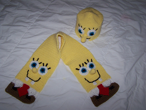 Spongy Scarf and Hat Set