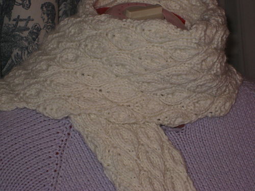 Falling Leaves Worsted Scarf