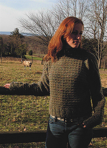 Cables & Squares Pullover