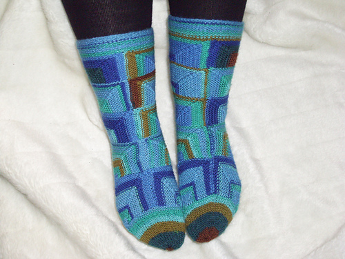Herrensocken mit Doppelpatches