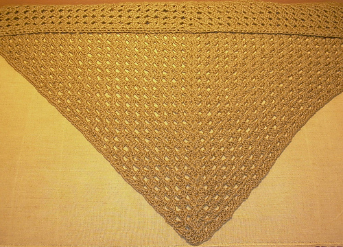 Cottage Shawl or Charity Shawl Triangular Version