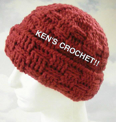 Basketweave Stitch Winter Hat