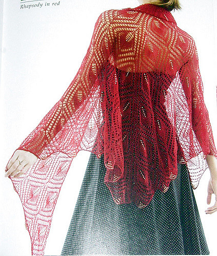 Beaded Leaf Lace Shawl