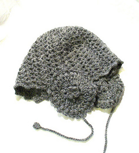 p.27 Q - Lacy earflap hat