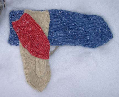 18th Century Knitted Mittens