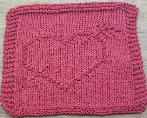 Heart With Arrow Dishcloth
