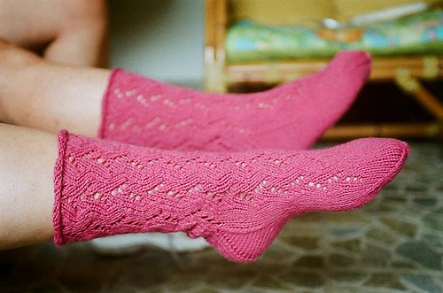 Herringbone Lace Socks
