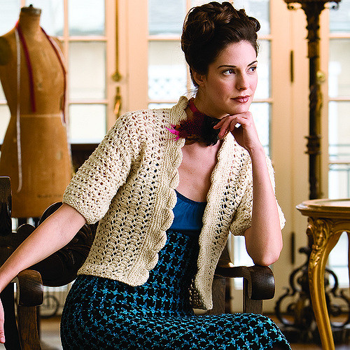 Sophia: Cable-edged cardigan