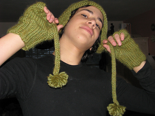 Meanie Greenie Beanie w/ear-flaps (or not)