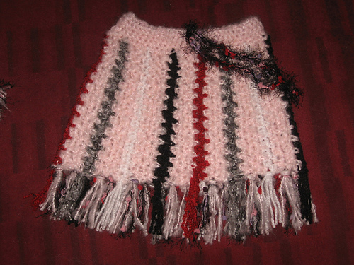 Sideways Striped Poncho