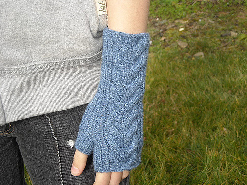 Cable Knit Wrist Warmers - byfrenchknittyFlickr