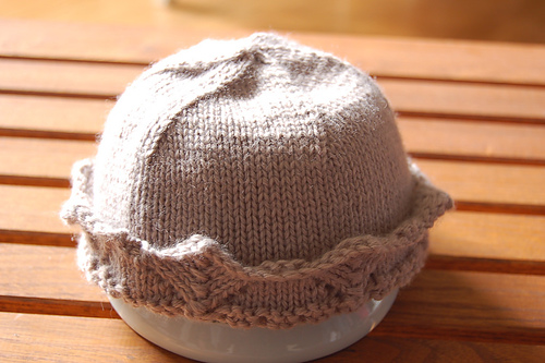 Lace baby hat