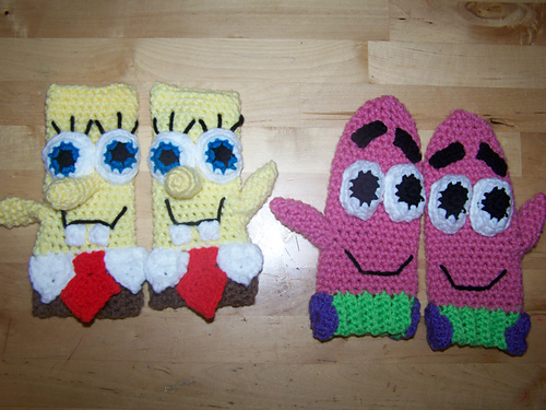 Spongy and Starfish Mittens