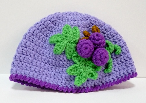 Purple Grapes Hat or Beanie