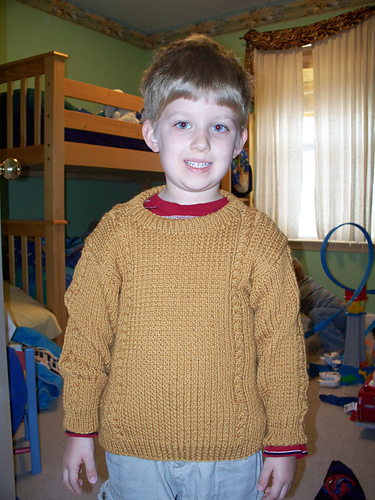 One for the Whole Clan Aran Sweater - Child