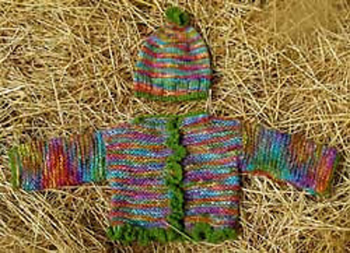 1Square, 4 Rectangles Baby Cardigan