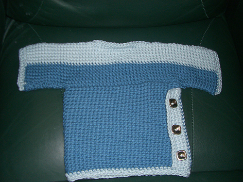 Little Boy Blue Tunisian Sweater