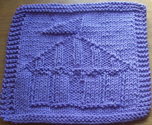 Circus Tent Knit Dishcloth Pattern 