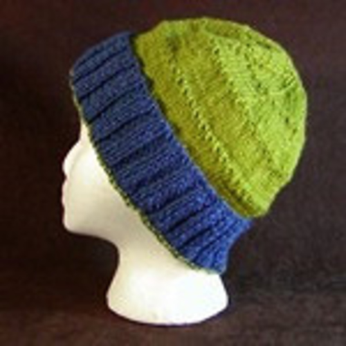 Adult Loose Winter Cap on Straight Needles