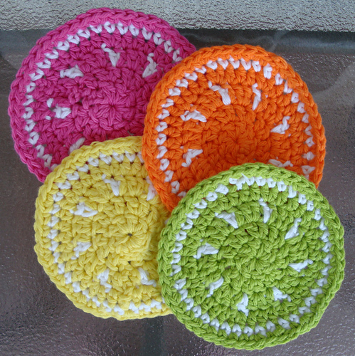 Citrus Fruit Coasters (Lemon, Lime, Orange & Grapefruit)