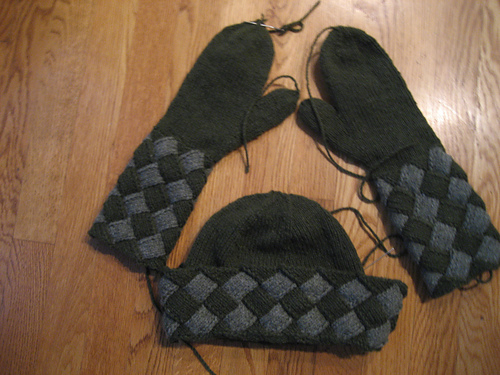 Entrelac Cuffed Hat