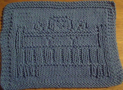 Baby in a Crib Dishcloth