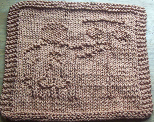 Open Hospital Gown Knit Dishcloth Pattern 