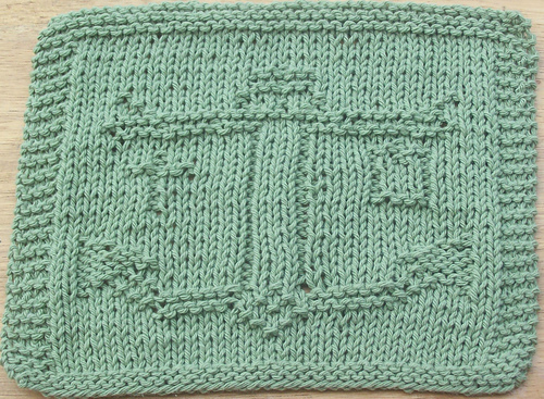 Naval Anchor Knit Dishcloth Pattern 