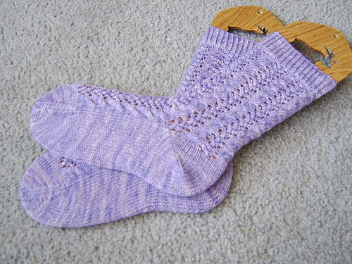 Cable and Lace Socks