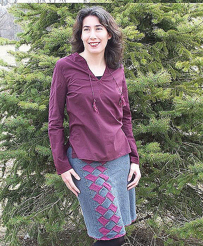 Entrelac Panel Skirt