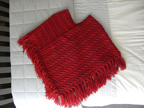 9. Cable & Lace Poncho