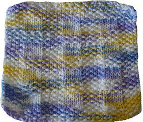 Seed Stitch Windows Dishcloth