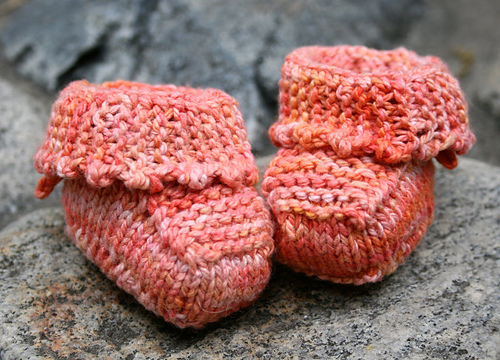 Tied Picot Booties
