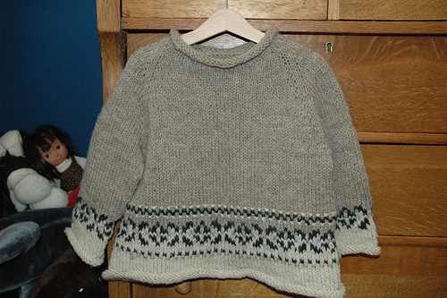 Child's Country Cross-Stitch Pullover