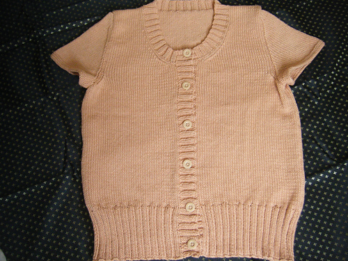 Sleeveless or Short Sleeved Cardigan